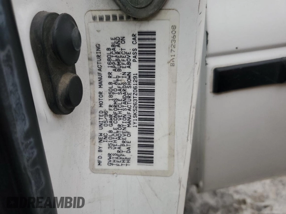 1996 Geo Prizm z VIN 1Y1SK5263TZ061291, wystawiony jako Copart lot #85366554 z przebiegiem 211 051 mil mil oraz Szkody całkowita. Historia ofert i sprzedaży dostępna na DreamBid. Obrazek 12.