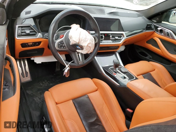 2023 BMW M4 Competition with VIN WBS33AZ03PCL68087, listed as a Copart auction lot 47988205 with 33,398 mi miles and Salvage Title. Bid and sale history available at carsss.com. Image 8.