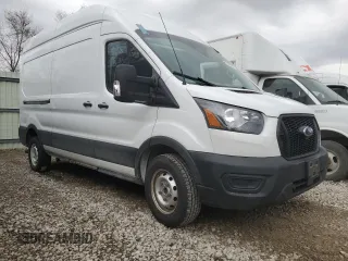 2023 Ford Transit Cargo with VIN 1FTBR1X86PKA91709, listed as a Copart auction lot 50389085 with 107,777 mi miles and Salvage title. Bid and sale history available at DreamBid. Image 4.