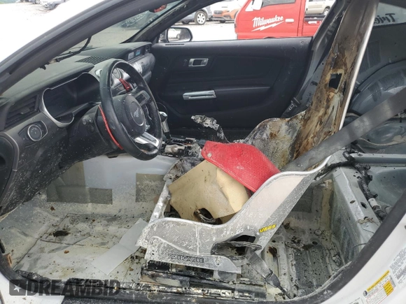 2021 Ford Mustang GT with VIN 1FA6P8CF8M5112824, listed as a Copart auction lot 59357474 with Not provided miles and Salvage title. Bid and sale history available at DreamBid. Image 7.