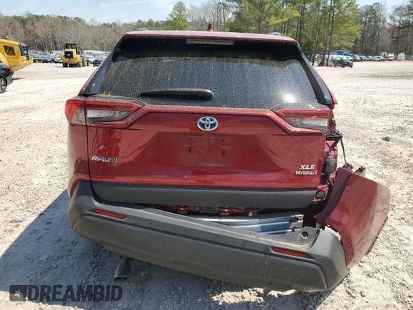 2021 Toyota RAV4 Hybrid LE with VIN 4T3B6RFVXMU045849, listed as a Copart auction lot 50986175 with 55,546 mi miles and Salvage Title. Bid and sale history available at carsss.com. Image 6.