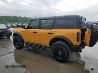 2022 Ford Bronco с VIN 1FMEE5DP5NLB51641, выставлен на аукционе Copart как лот 56281205 с пробегом 37 683 миль миль и Списание • Salvage title. История ставок и продаж доступна на DreamBid. Изображение 2.