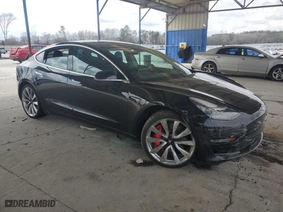 2019 Tesla Model 3 Long Range with VIN 5YJ3E1EB5KF434594, listed as a Copart auction lot 49093515 with 0 mi miles and Salvage Title. Bid and sale history available at carsss.com. Image 4.