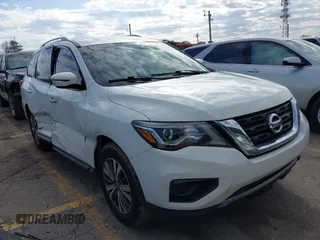 2020 Nissan Pathfinder S with VIN 5N1DR2AN4LC593664, listed as a IAAI auction lot 41589398 with 55,823 mi miles. Bid and sale history available at carsss.com. Image 1.
