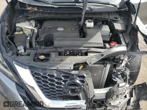 2022 Nissan Murano S with VIN 5N1AZ2AJ0NC122761, listed as a Copart auction lot 46305155 with 44,107 mi miles and Salvage Title. Bid and sale history available at DreamBid. Image 12.