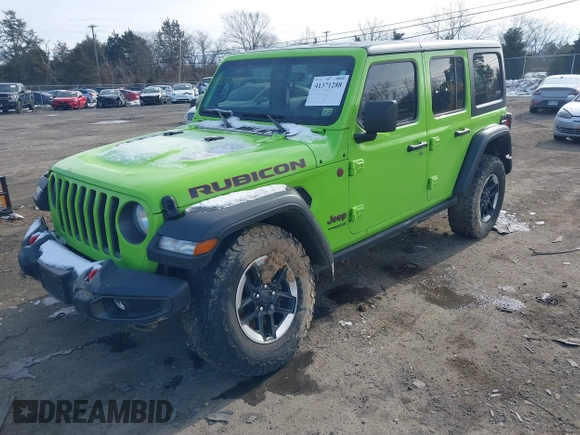 2021 Jeep Wrangler Unlimited Rubicon with VIN 1C4JJXFM1MW797737, listed as a IAAI auction lot 41371288 with 48,129 mi miles. Bid and sale history available at carsss.com. Image 17.