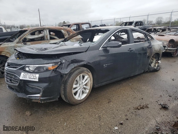 2017 Chevrolet Malibu LT with VIN 1G1ZE5ST6HF101994, listed as a Copart auction lot 50010255 with 0 mi miles and Salvage Title. Bid and sale history available at carsss.com. Image 1.