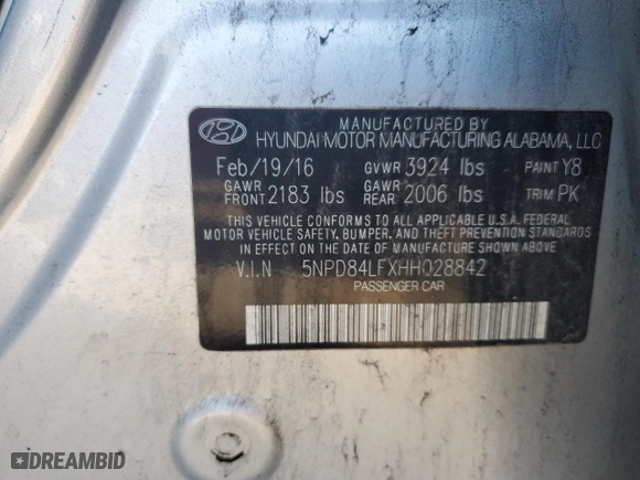 2017 Hyundai Elantra SE with VIN 5NPD84LFXHH028842, listed as a Copart auction lot 50386675 with 151,541 mi miles and Salvage Title. Bid and sale history available at carsss.com. Image 12.