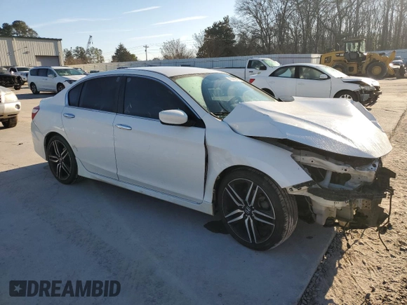2017 Honda Accord Sport with VIN 1HGCR2F53HA083108, listed as a Copart auction lot 46889545 with 150,420 mi miles and Salvage Title. Bid and sale history available at carsss.com. Image 4.