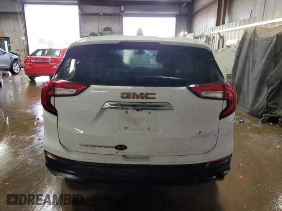 2022 GMC Terrain SLE with VIN 3GKALMEV7NL292512, listed as a Copart auction lot 43521215 with 227,329 mi miles and Salvage Title. Bid and sale history available at carsss.com. Image 6.