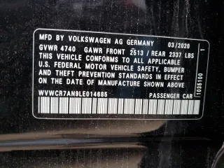 2020 Volkswagen Arteon SEL с VIN WVWCR7AN9LE014685, выставлен на аукционе Copart как лот 39875973 с пробегом 14 721 миль миль и . История ставок и продаж доступна на DreamBid. Изображение 12.