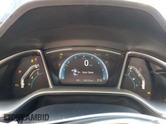 2020 Honda Civic Sedan EX-L with VIN 19XFC1F75LE221259, listed as a Copart auction lot 44887075 with 143,112 mi miles and Salvage Title. Bid and sale history available at carsss.com. Image 9.