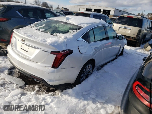 2020 Cadillac CT5 Premium Luxury with VIN 1G6DT5RK1L0134971, listed as a Copart auction lot 44144175 with Not Provided miles and Salvage Title. Bid and sale history available at DreamBid. Image 3.