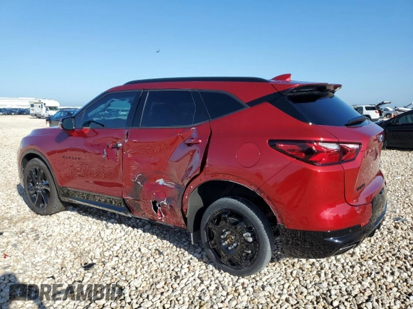 2021 Chevrolet Blazer RS with VIN 3GNKBERSXMS521902, listed as a Copart auction lot 54142845 with 51,135 mi miles and Salvage title. Bid and sale history available at DreamBid. Image 2.