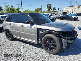 2021 Land Rover Range Rover Sport SVR with VIN SALWZ2RE3MA778876, listed as a Copart auction lot 47172425 with 33,128 mi miles and Salvage Title. Bid and sale history available at carsss.com. Image 4.