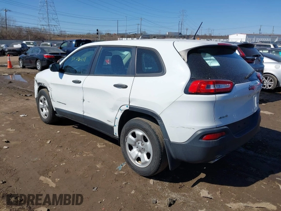 2016 Jeep Cherokee Sport with VIN 1C4PJMAS3GW306815, listed as a IAAI auction lot 41738271 with 50,627 mi miles and . Bid and sale history available at DreamBid. Image 3.