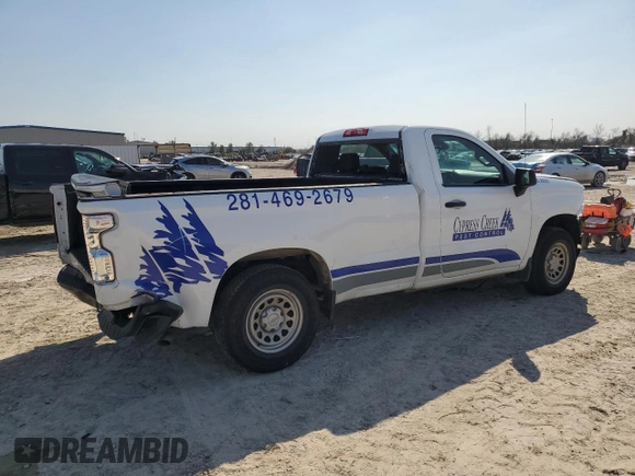 2022 Chevrolet Silverado 1500 Work Truck with VIN 3GCNAAEK5NG560098, listed as a Copart auction lot 46189455 with 60,500 mi miles and Salvage Title. Bid and sale history available at DreamBid. Image 3.