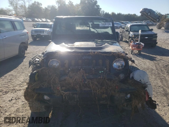 2016 Jeep Wrangler Unlimited Rubicon Hard Rock with VIN 1C4BJWFG4GL137772, listed as a Copart auction lot 82972494 with 0 mi miles and Salvage Title. Bid and sale history available at carsss.com. Image 5.