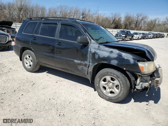 2007 Toyota Highlander with VIN JTEGD21A870170182, listed as a Copart auction lot 49492725 with 223,365 mi miles and Salvage Title. Bid and sale history available at carsss.com. Image 4.