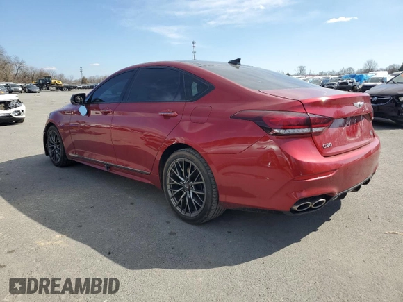 2019 Genesis G80 3.3T Sport with VIN KMTFN4JBXKU313170, listed as a Copart auction lot 46448725 with 31,037 mi miles and Salvage Title. Bid and sale history available at carsss.com. Image 2.
