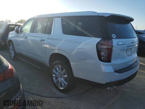 2022 Chevrolet Suburban High Country with VIN 1GNSKGKL3NR233657, listed as a Copart auction lot 74177244 with 9,111 mi miles and Salvage Title. Bid and sale history available at DreamBid. Image 2.