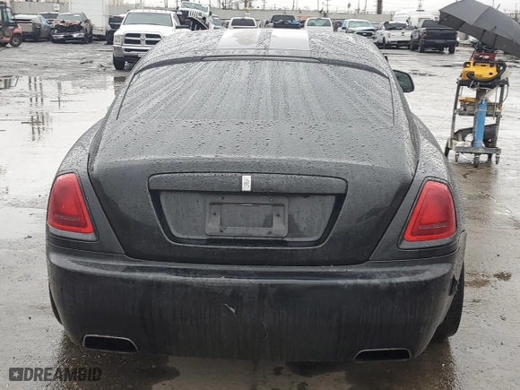 2015 Rolls-Royce Wraith with VIN SCA665C53FUX85085, listed as a Copart auction lot 45003615 with 54,918 mi miles and Salvage Title. Bid and sale history available at carsss.com. Image 6.