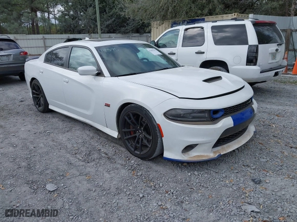 2020 Dodge Charger Scat Pack with VIN 2C3CDXGJ9LH114575, listed as a IAAI auction lot 41682792 with 137,321 mi miles. Bid and sale history available at carsss.com. Image 1.