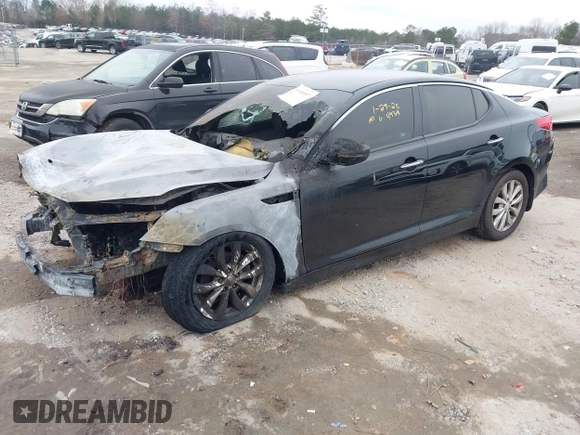 2015 Kia Optima EX with VIN 5XXGN4A76FG494939, listed as a IAAI auction lot 41480897 with 1 mi miles. Bid and sale history available at carsss.com. Image 2.