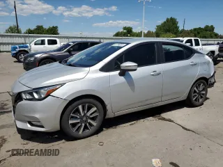 2021 Nissan Versa SV with VIN 3N1CN8EV1ML812145, listed as a Copart auction lot 61796055 with 89,405 mi miles and Salvage title. Bid and sale history available at DreamBid. Image 1.