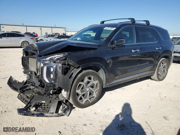 2022 Hyundai Palisade Calligraphy with VIN KM8R74HE0NU389471, listed as a Copart auction lot 46747995 with 51,704 mi miles and Salvage Title. Bid and sale history available at carsss.com. Image 1.