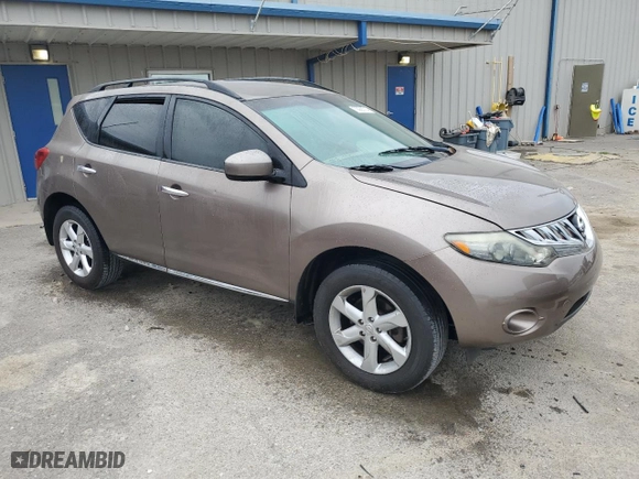 2009 Nissan Murano LE with VIN JN8AZ18W09W141271, listed as a Copart auction lot 70055714 with 208,271 mi miles and Salvage Title. Bid and sale history available at carsss.com. Image 4.