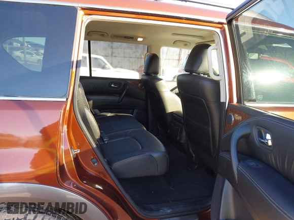 2018 Nissan Armada SL with VIN JN8AY2ND4J9059526, listed as a IAAI auction lot 41187756 with 116,572 mi miles and . Bid and sale history available at DreamBid. Image 8.