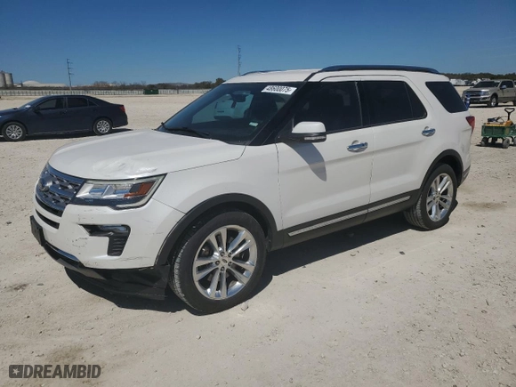 2018 Ford Explorer Limited with VIN 1FM5K7FH8JGC07438, listed as a Copart auction lot 48600075 with 77,580 mi miles and Salvage Title. Bid and sale history available at carsss.com. Image 1.