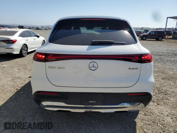 2023 Mercedes-Benz EQS with VIN 4JGDM2EB6PA016862, listed as a Copart auction lot 65168574 with 27,562 mi miles and Salvage Title. Bid and sale history available at carsss.com. Image 6.