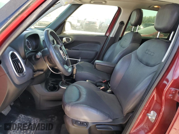 2014 FIAT 500L Lounge with VIN ZFBCFACH6EZ029883, listed as a Copart auction lot 80558044 with 116,997 mi miles and Salvage Title. Bid and sale history available at carsss.com. Image 7.