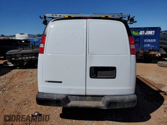 2021 Chevrolet Express Cargo with VIN 1GCWGAFP3M1233886, listed as a Copart auction lot 43017505 with Not provided miles and Salvage title. Bid and sale history available at DreamBid. Image 6.