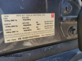 2014 Tesla Model S P85D with VIN 5YJSA1H28EFP66441, listed as a Copart auction lot 43846415 with 93,376 mi miles and Clean Title. Bid and sale history available at DreamBid. Image 12.