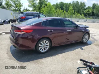 2018 Kia Optima S with VIN 5XXGT4L35JG265287, listed as a Copart auction lot 61407805 with 123,891 mi miles and Salvage title. Bid and sale history available at DreamBid. Image 3.