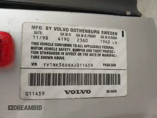 1999 Volvo C70 с VIN YV1NK56D6XJ011459, выставлен на аукционе IAAI как лот 42360142 с пробегом 157 691 миль миль и . История ставок и продаж доступна на DreamBid. Изображение 9.