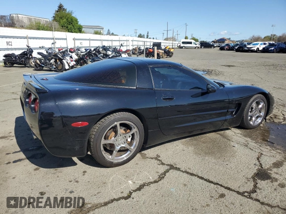 2002 Chevrolet Corvette with VIN 1G1YY22G825121021, listed as a Copart auction lot 49741235 with 104,964 mi miles and Salvage Title. Bid and sale history available at carsss.com. Image 3.