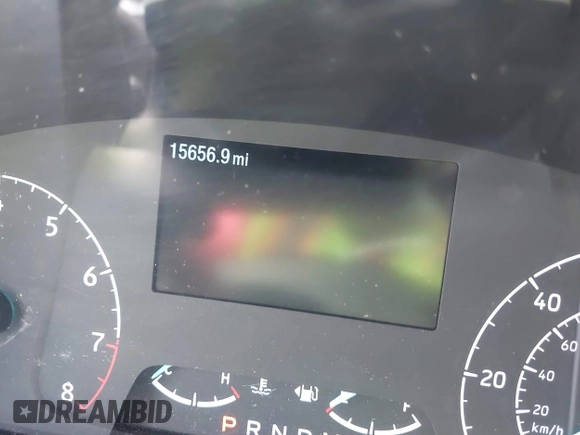 2023 Ford Transit Cargo with VIN 1FTBR1C80PKA43077, listed as a IAAI auction lot 40182475 with 15,656 mi miles and . Bid and sale history available at DreamBid. Image 16.