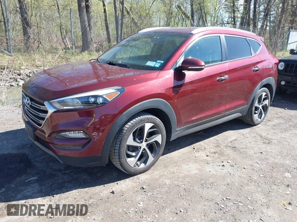 2016 Hyundai Tucson Eco with VIN KM8J3CA29GU052657, listed as a IAAI auction lot 42170324 with 80,681 mi miles. Bid and sale history available at carsss.com. Image 17.