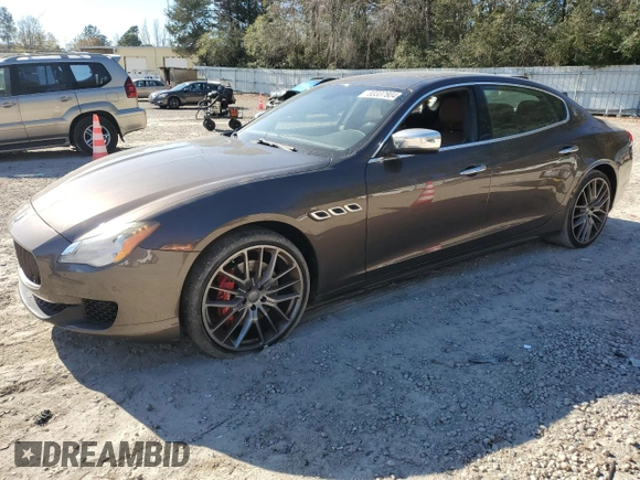 2016 Maserati Quattroporte S Q4 z VIN ZAM56RRA9G1185301, wystawiony jako Copart lot #83337804 z przebiegiem 102 195 mil mil oraz Szkoda całkowita • Salvage title. Historia ofert i sprzedaży dostępna na DreamBid. Obrazek 1.
