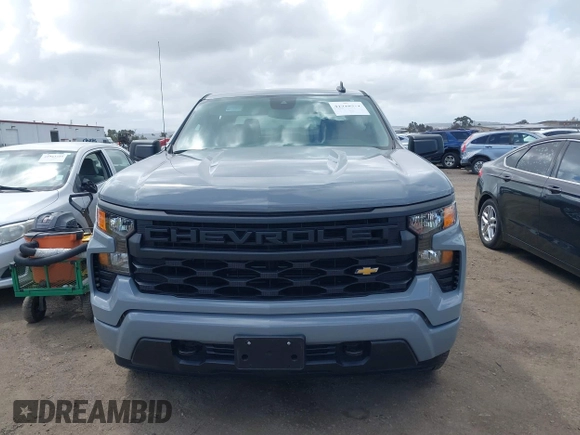 2024 Chevrolet Silverado 1500 Custom with VIN 3GCPABEK5RG299107, listed as a IAAI auction lot 41916571 with 12,629 mi miles and . Bid and sale history available at DreamBid. Image 12.