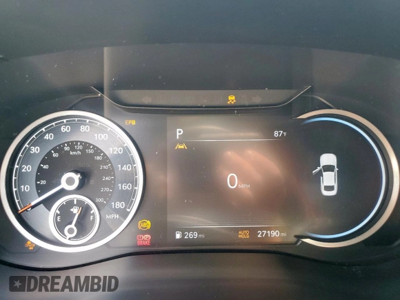2023 Genesis G70 2.0T with VIN KMTG34TA7PU133747, listed as a Copart auction lot 56338345 with 27,190 mi miles and Salvage title. Bid and sale history available at DreamBid. Image 9.