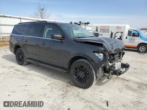 2024 Ford Expedition Max XLT with VIN 1FMJK1J81REA75973, listed as a Copart auction lot 47080095 with 6,711 mi miles and Salvage Title. Bid and sale history available at DreamBid. Image 4.