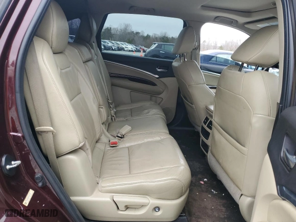 2015 Acura MDX Tech Pkg with VIN 5FRYD3H44FB011334, listed as a Copart auction lot 41802155 with 0 mi miles and Salvage Title. Bid and sale history available at carsss.com. Image 12.