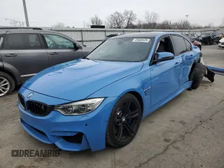 2016 BMW M3 z VIN WBS8M9C59G5D30909, wystawiony jako Copart lot #45460425 z przebiegiem Nie podano mil oraz Szkoda całkowita • Salvage title. Historia ofert i sprzedaży dostępna na DreamBid. Obrazek 1.