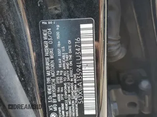 2004 BMW X5 3.0i with VIN 5UXFA13594LU34716, listed as a Copart auction lot 62934654 with 166,996 mi miles and Salvage Title. Bid and sale history available at carsss.com. Image 13.