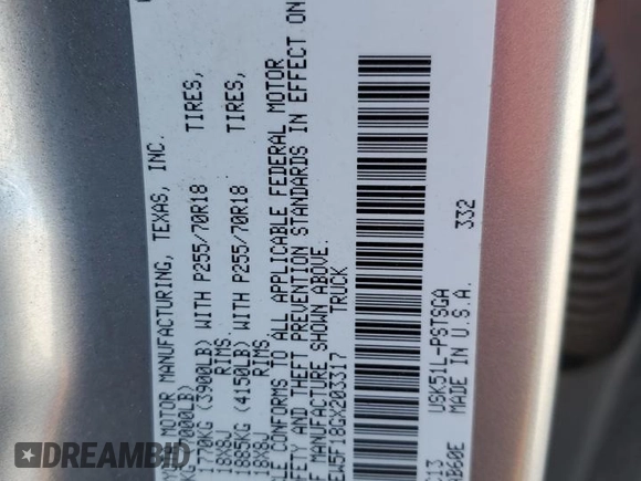 2016 Toyota Tundra SR5 z VIN 5TFEW5F18GX203317, wystawiony jako Copart lot #56486995 z przebiegiem 263 015 mil mil oraz Czysty tytuł • Clean title. Historia ofert i sprzedaży dostępna na DreamBid. Obrazek 12.